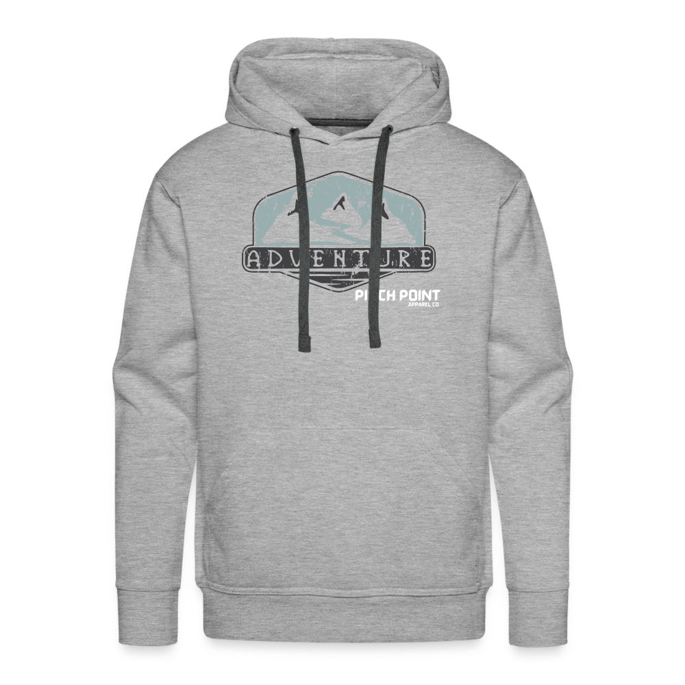 Men’s Premium adventure hoodie - heather grey