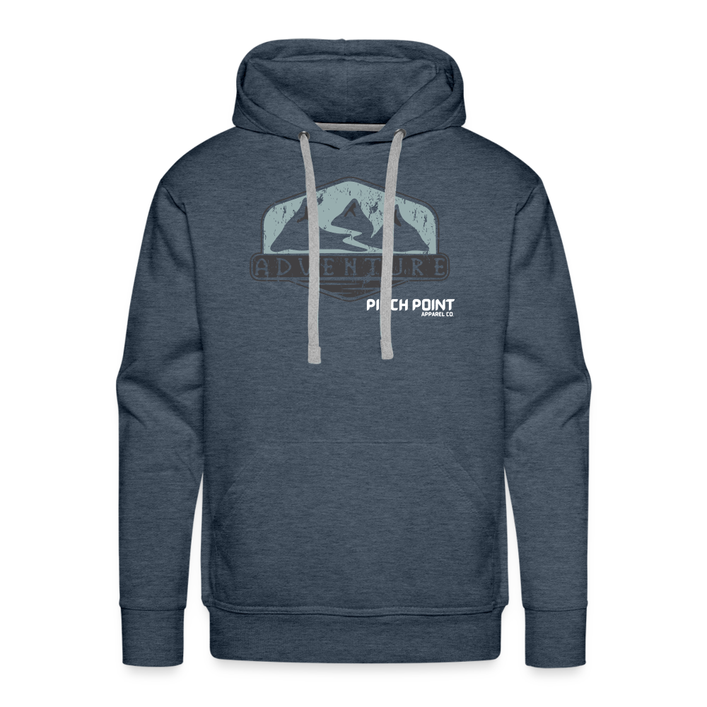Men’s Premium adventure hoodie - heather denim