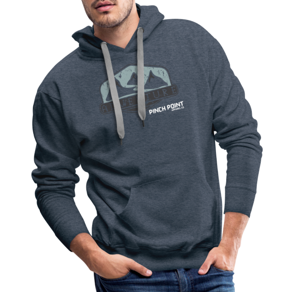 Men’s Premium adventure hoodie - heather denim